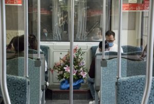 Flowers at the train